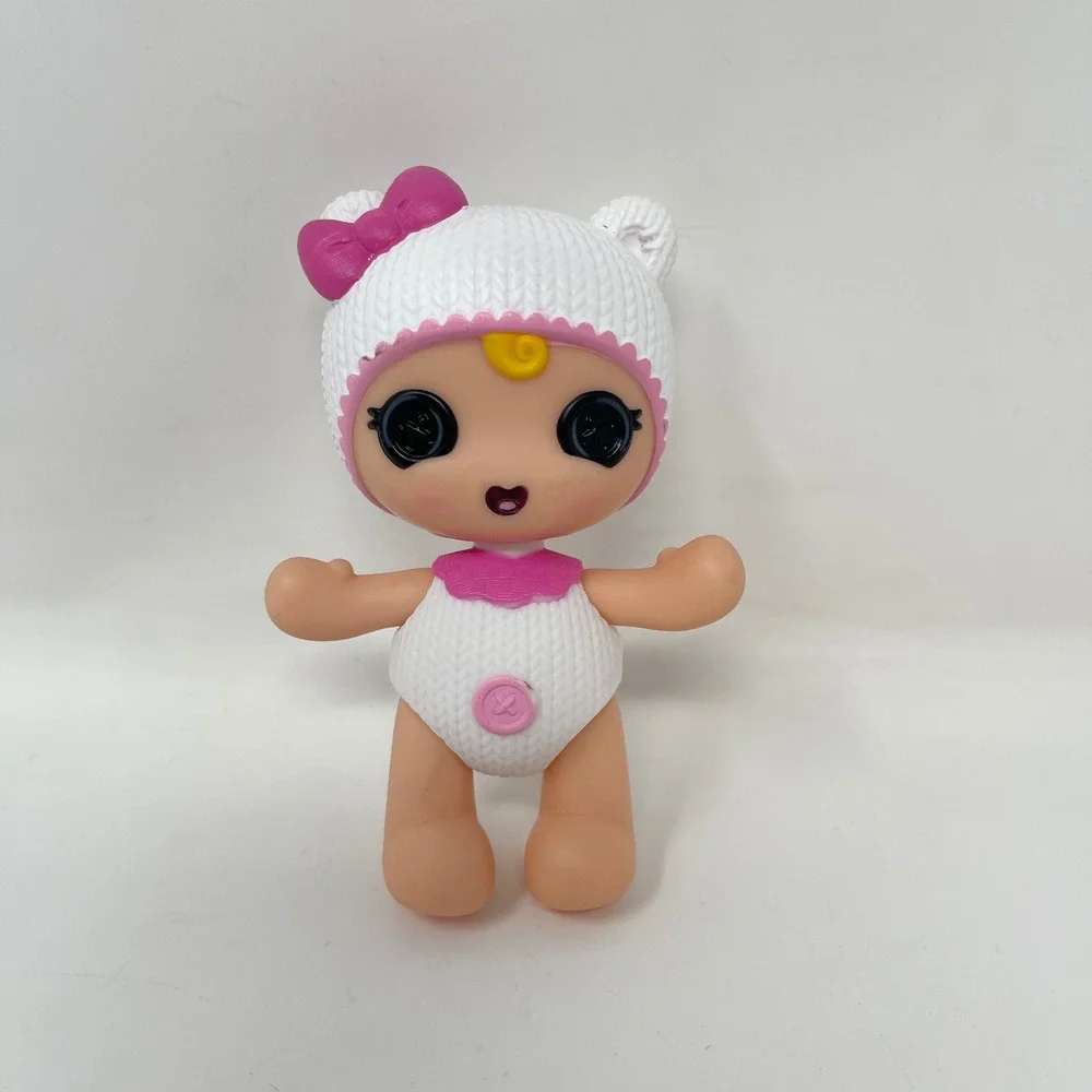 Lalaloopsy Babies Newborns Huggy Made from a Teddy w Bottle White Pink Rare